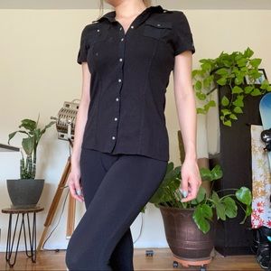 Stretch Button Up Work Shirt